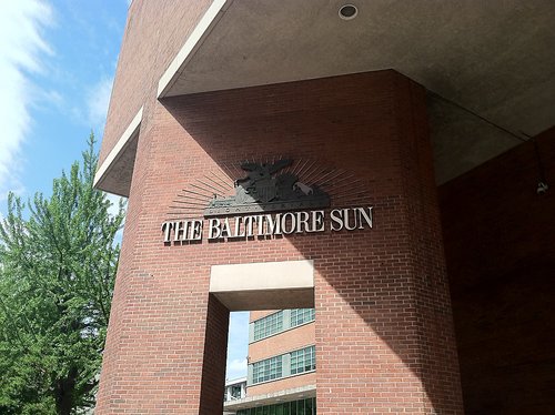Front of Baltimore Sun group building in 2013